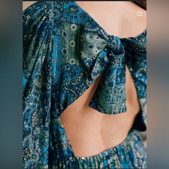 Sézane Prunelle Silk Midi Dress in Arizona Print Size 34/US 2 - Picture 6 of 14